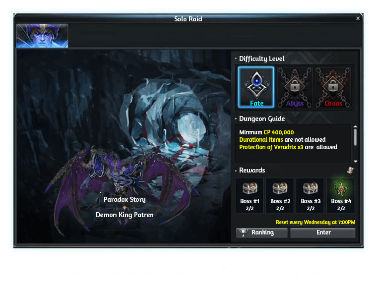 Solo Raid: Paradox Story - Demon King Patron